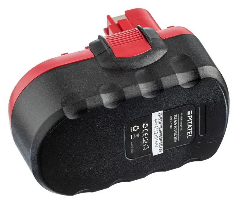 Аккумуляторная батарея Pitatel TSB-009-BOS18A-30M (BOSCH p/n: 2607335536, BAT025, BAT026, BAT160, BAT181, BAT189), Ni-Mh 18V 3.0Ah