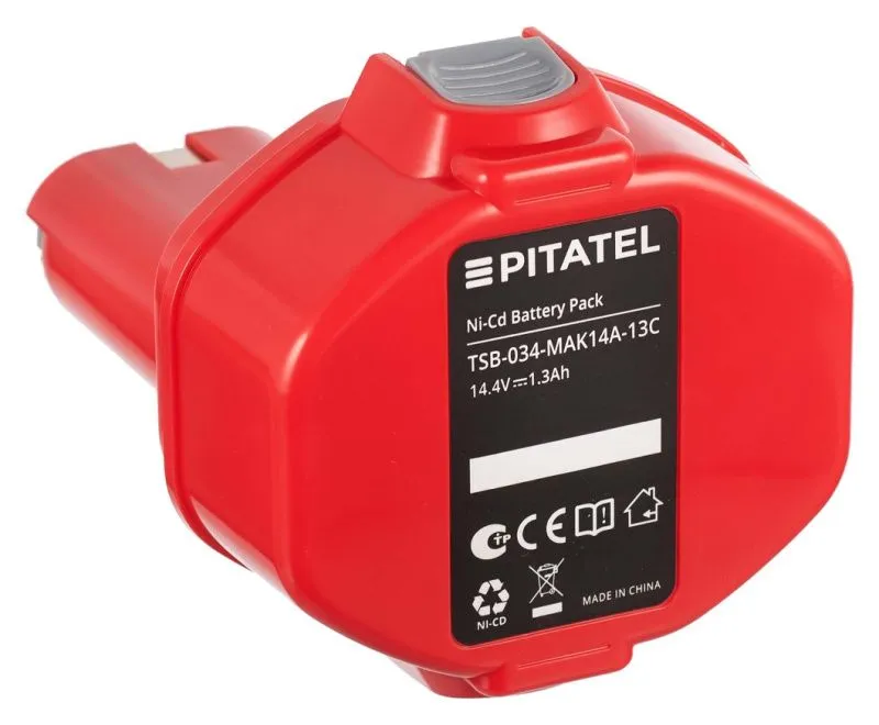 Аккумуляторная батарея Pitatel TSB-034-MAK14A-13C (MAKITA p/n: 1433, 1434, 1435, 1435F, 192699-A, 193158-3), Ni-Cd 14.4V 1.3Ah