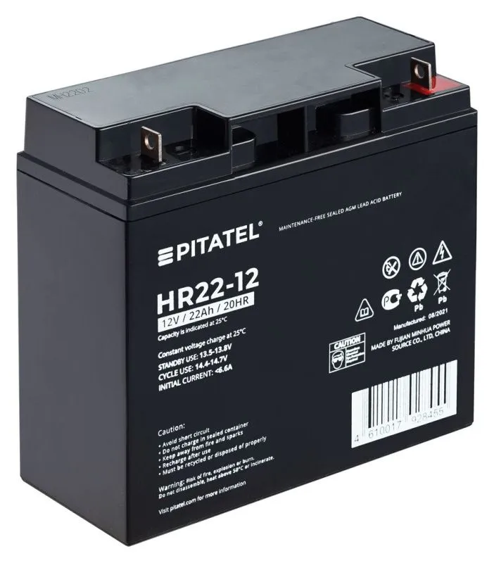 Аккумулятор Pitatel HR22-12, 12V 22Ah