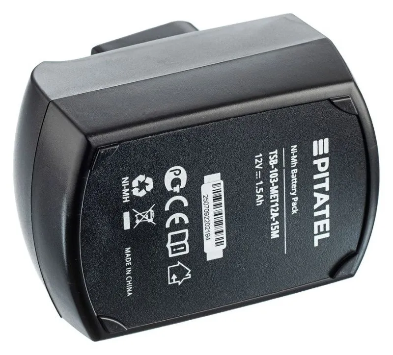 Аккумуляторная батарея Pitatel TSB-103-MET12A-15M (METABO p/n: 6.25473), Ni-Mh 12V 1.5Ah