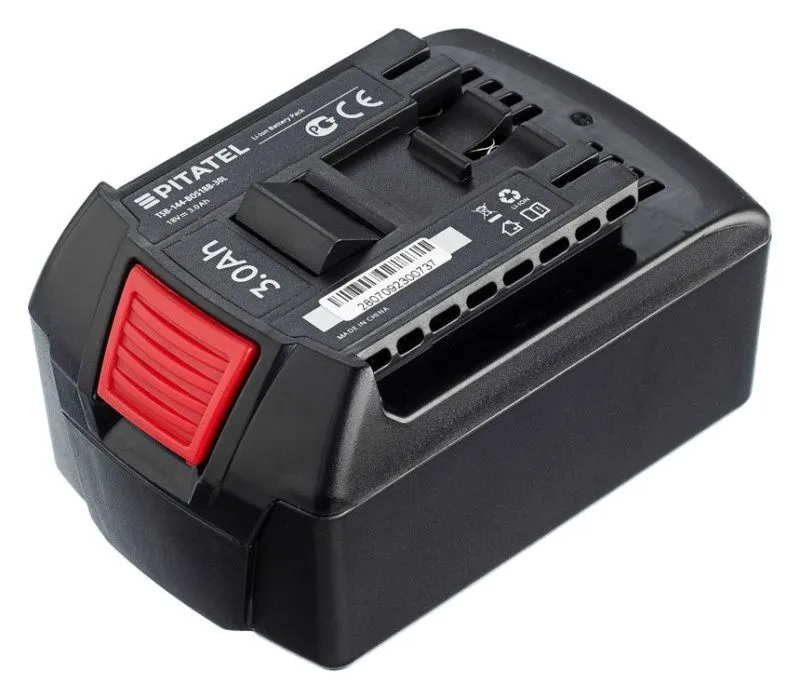 Аккумуляторная батарея Pitatel TSB-144-BOS18B-30L (BOSCH p/n: BAT609, BAT618), Li-Ion 18V 3.0Ah