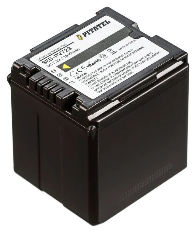Аккумулятор Pitatel SEB-PV723 для Panasonic AG-AC, AF, HCK, HMC, HMR, HSC, HDC-DX, HS, SD Series, 2640mAh