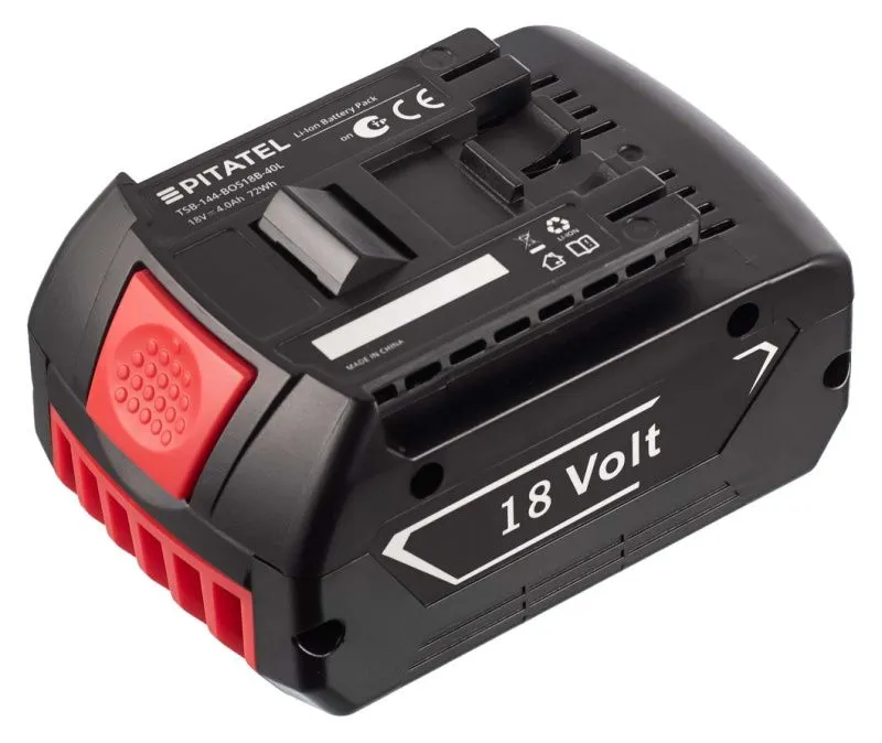 Аккумуляторная батарея Pitatel TSB-144-BOS18B-40L (BOSCH p/n: BAT609, BAT618), Li-Ion 18V 4.0Ah